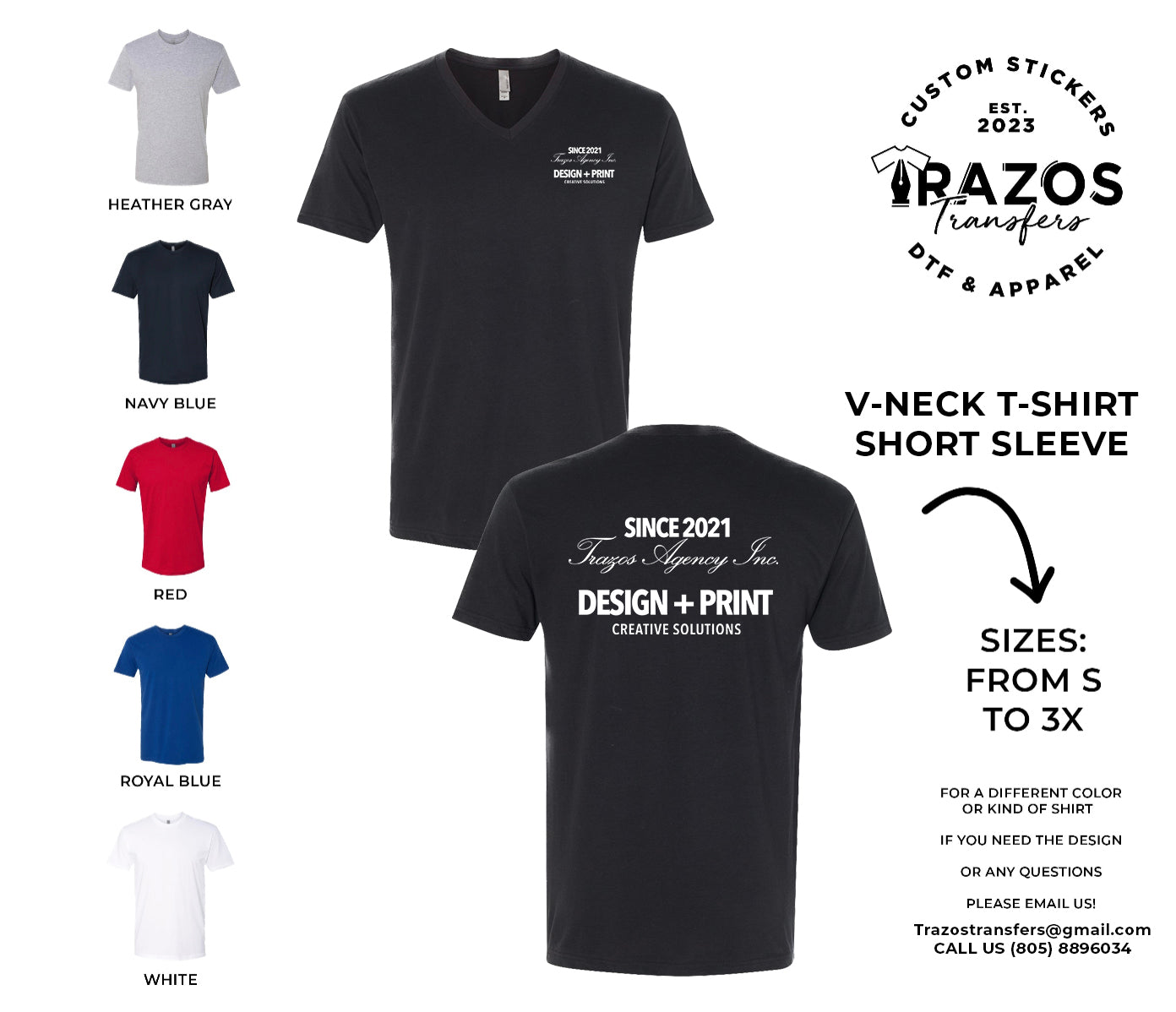 V Neck Short Sleeve T-shirt